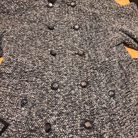 Women's LUII Black and White Jacket with Bell Sleeves - Picture 5 of 6